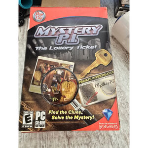 Mystery P.I. Lottery Ticket PC CD Hidden Object Puzzle Game GUC